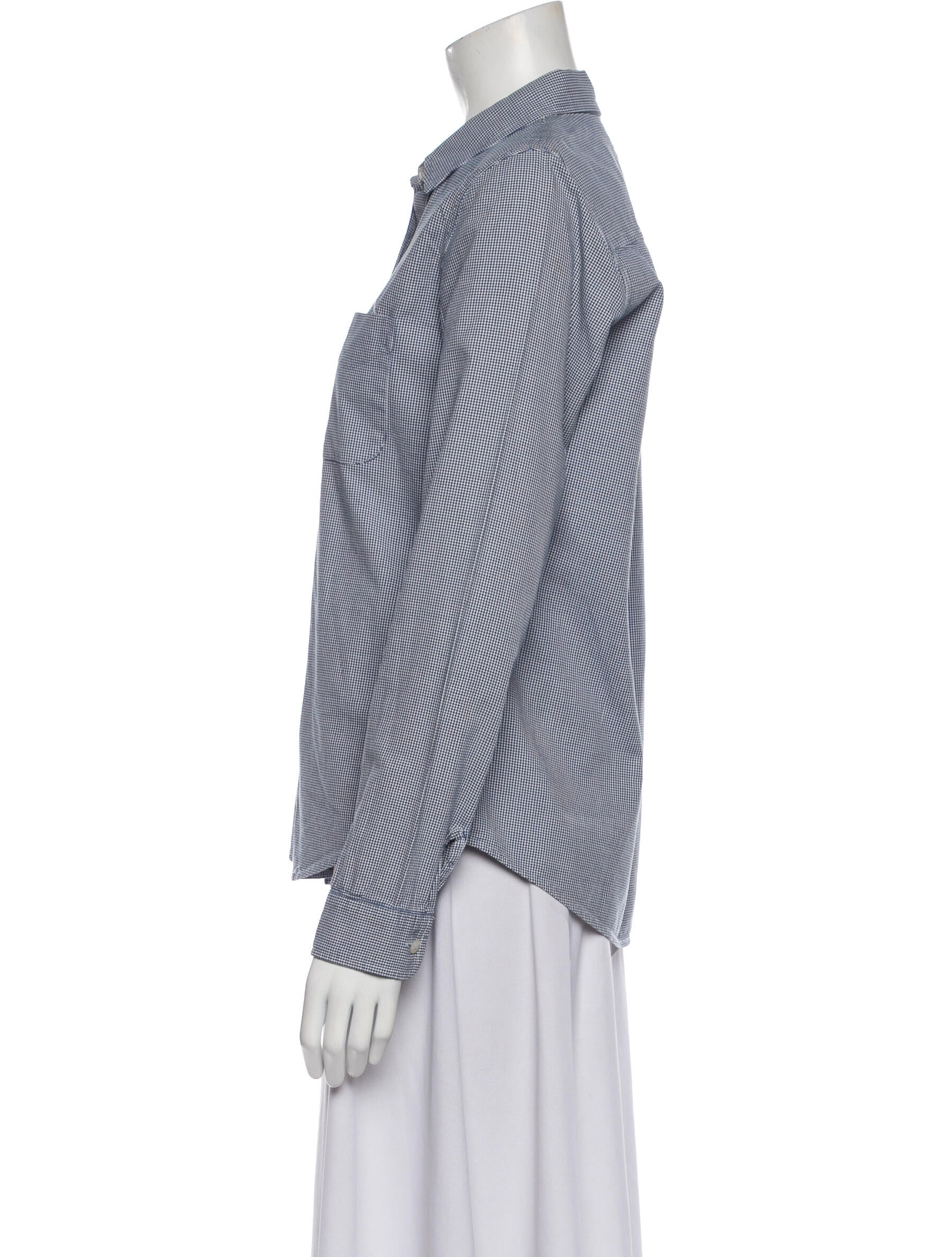 Steven Alan Long Sleeve Button-Up Top - Blue Tops, Clothing ...