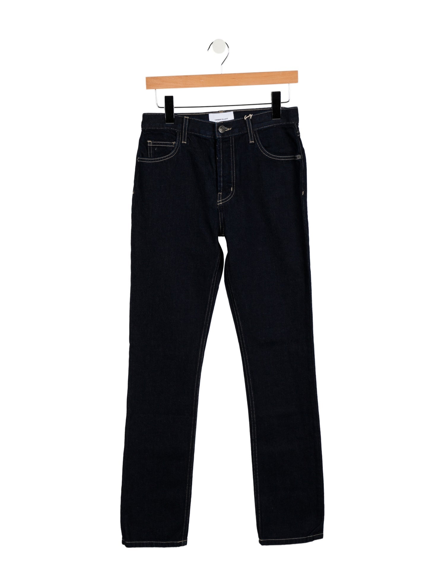 Current/Elliott Mid-Rise Straight Leg Jeans