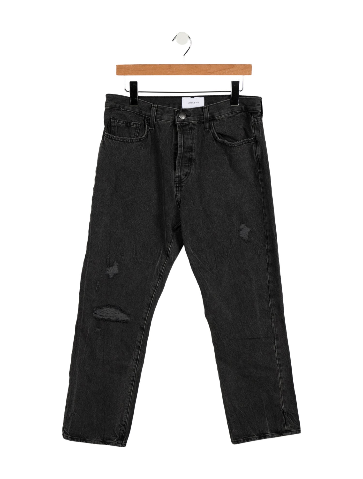 Current/Elliott High-Rise Straight Leg Jeans