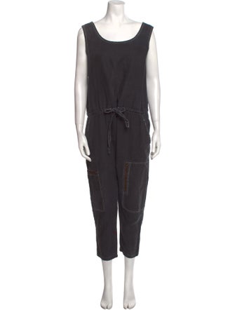 Current/Elliott Linen Scoop Neck Jumpsuit