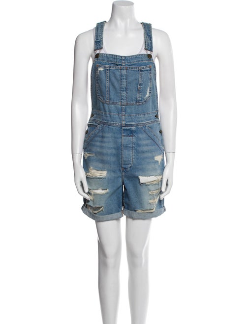 Current/Elliott Square Neckline Overalls