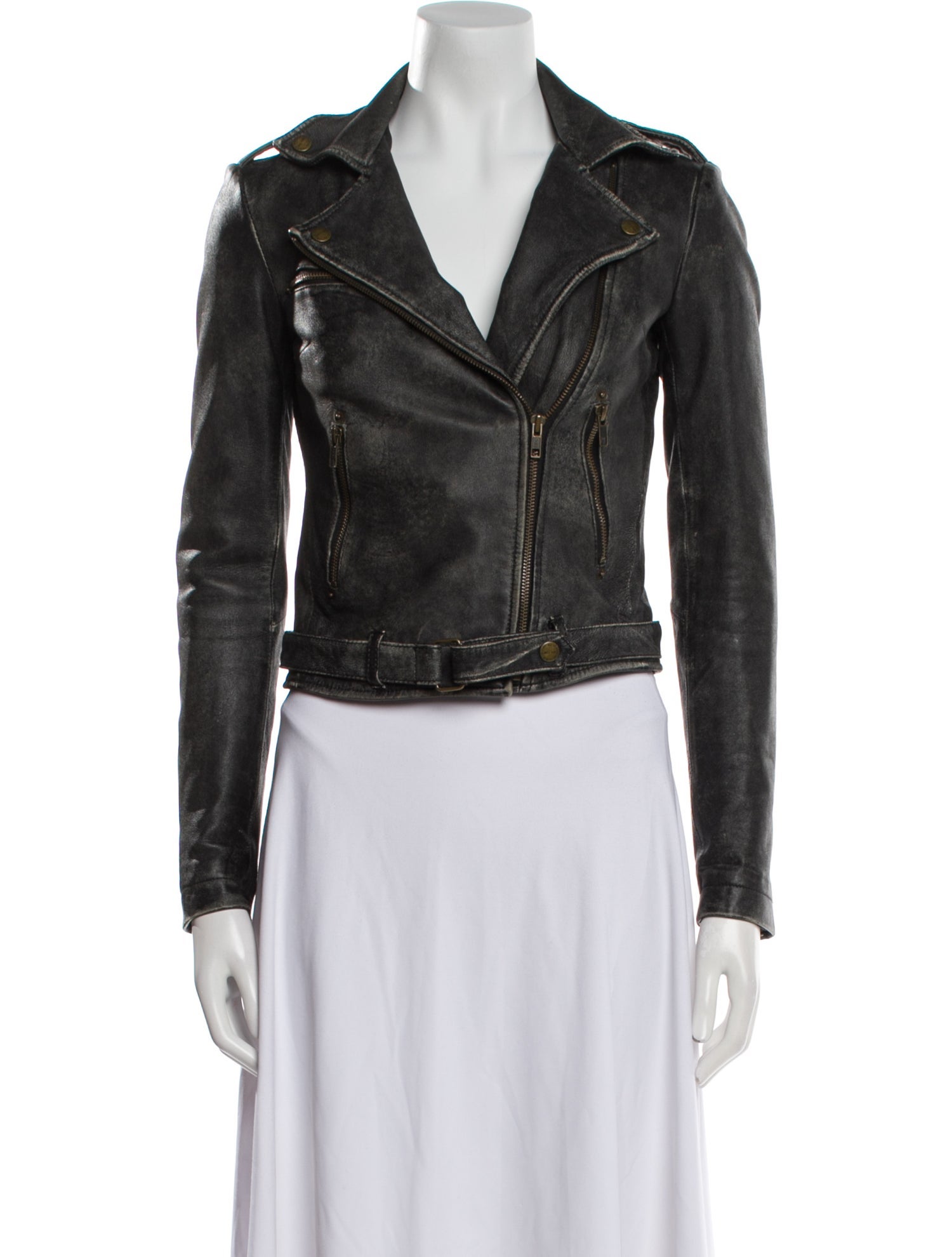 Current/Elliott Leather Biker Jacket