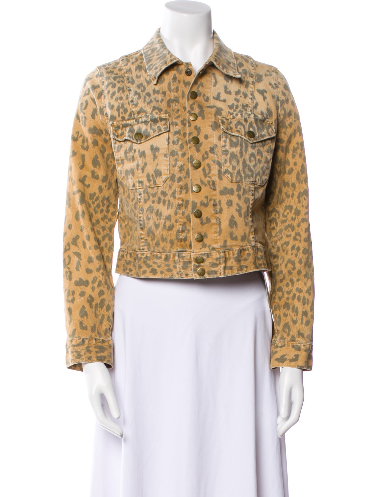 Current/Elliott Animal Print Denim Jacket