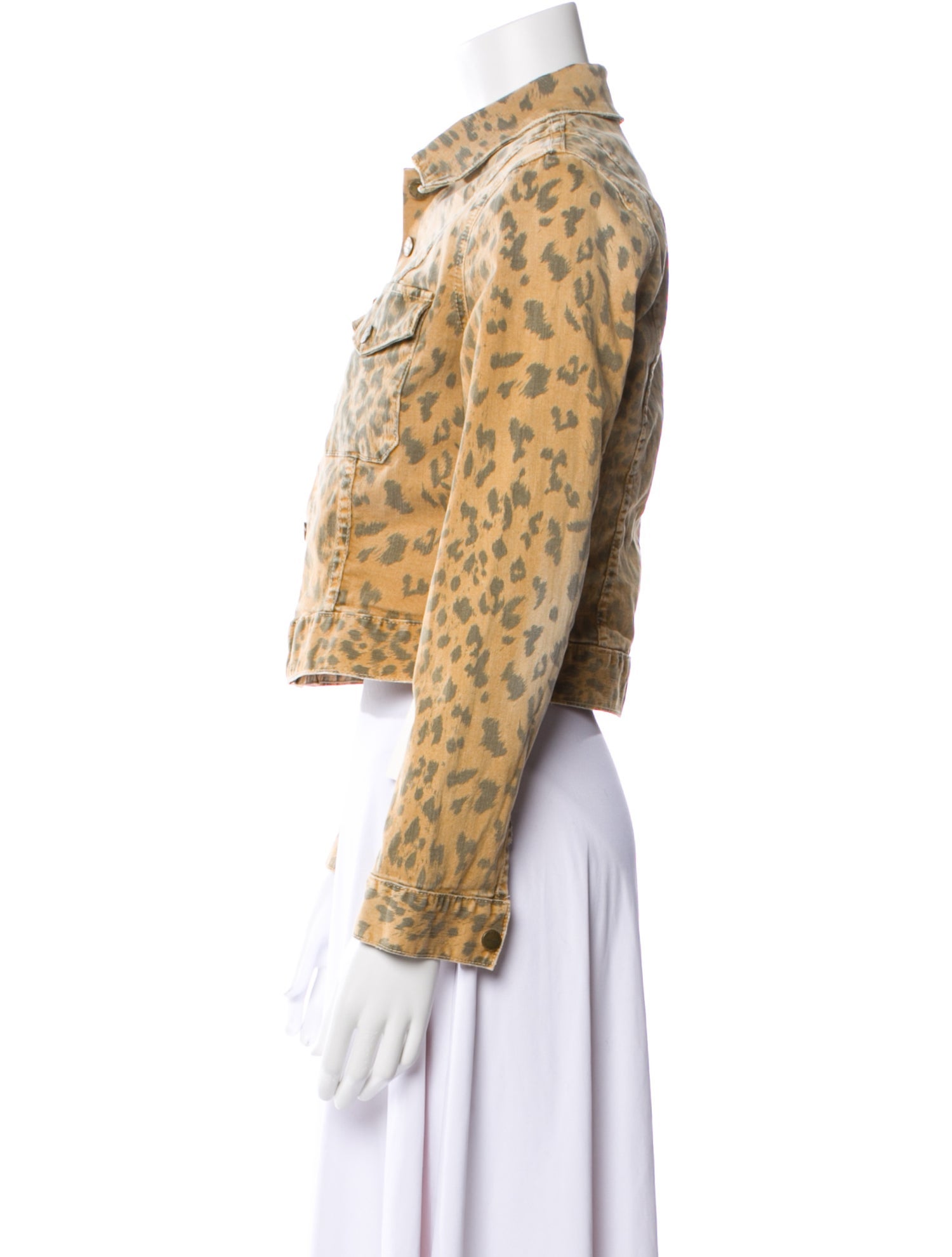 Current/Elliott Animal Print Denim Jacket