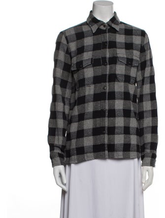 Current/Elliott Plaid Print Jacket