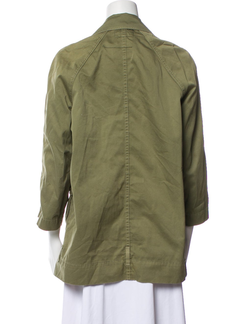 Current/Elliott Utility Jacket Green Pointed Coll… - image 3