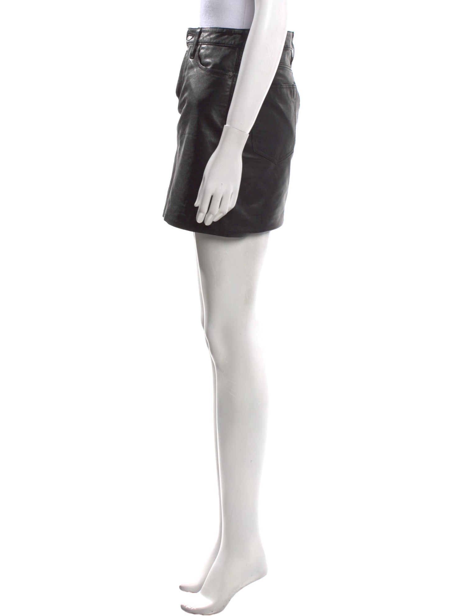 Current/Elliott Leather Mini Skirt