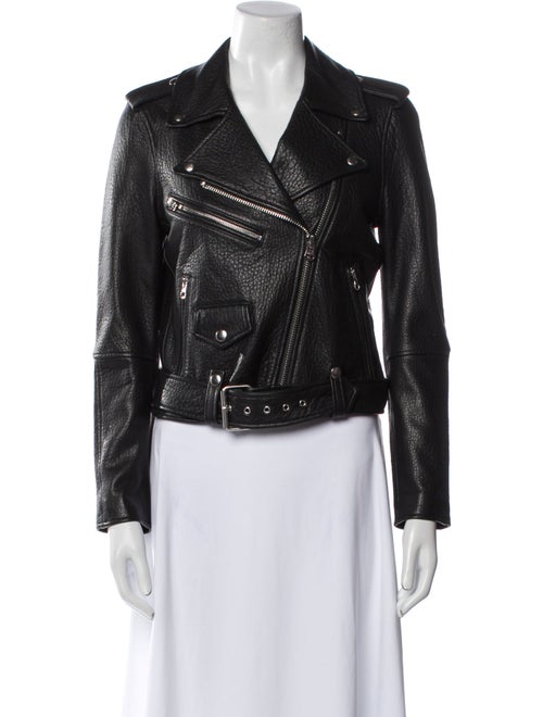 Current/Elliott Lamb Leather Biker Jacket