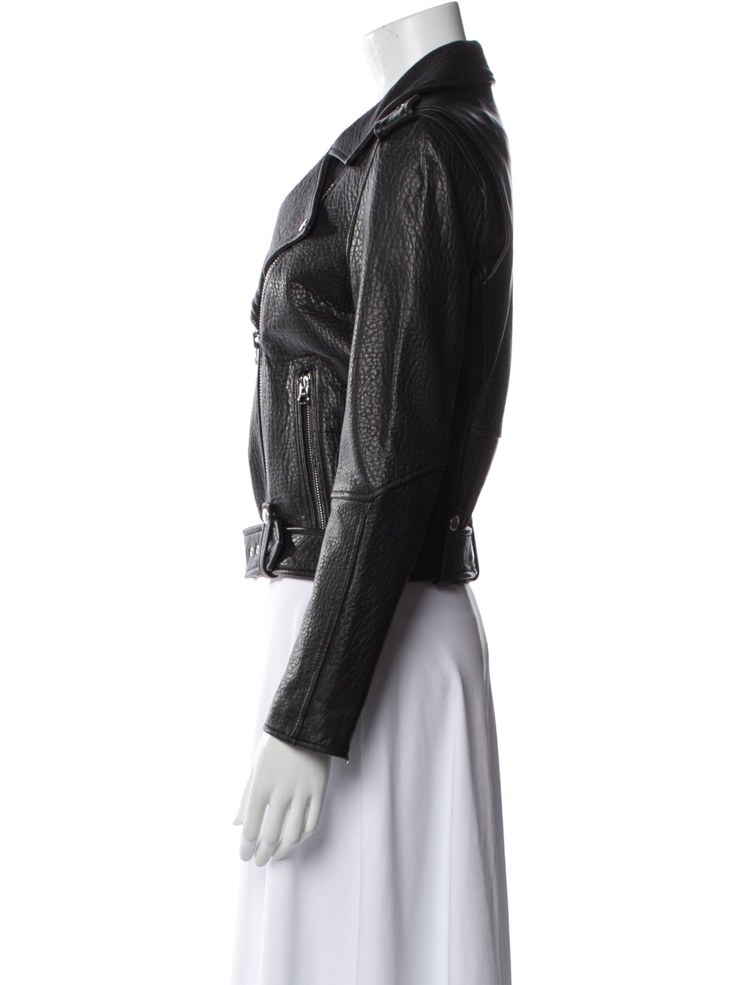 Current/Elliott Lamb Leather Biker Jacket