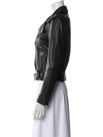 Current/Elliott Lamb Leather Biker Jacket