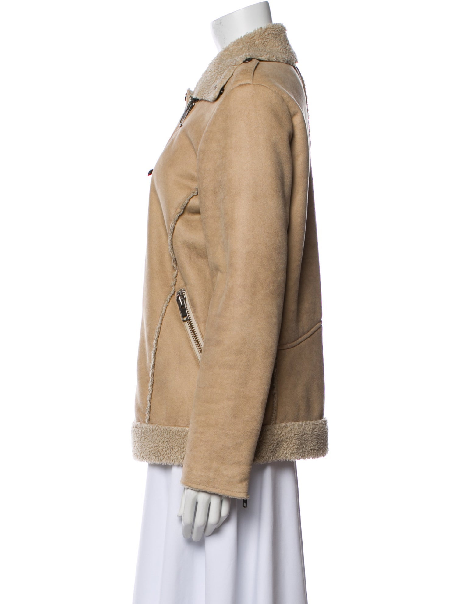 Current/Elliott Faux Shearling Biker Jacket