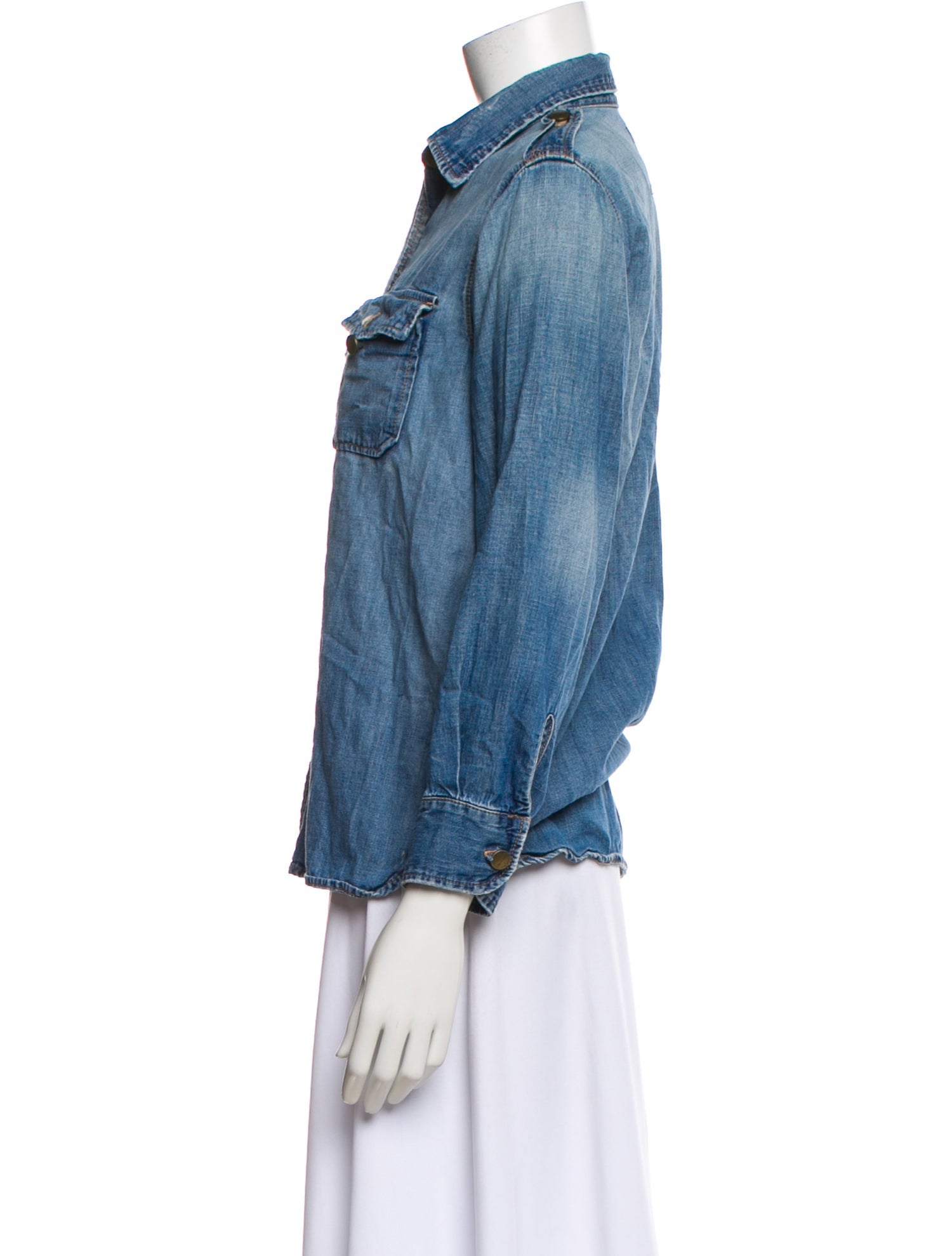 Current/Elliott Long Sleeve Button-Up Top