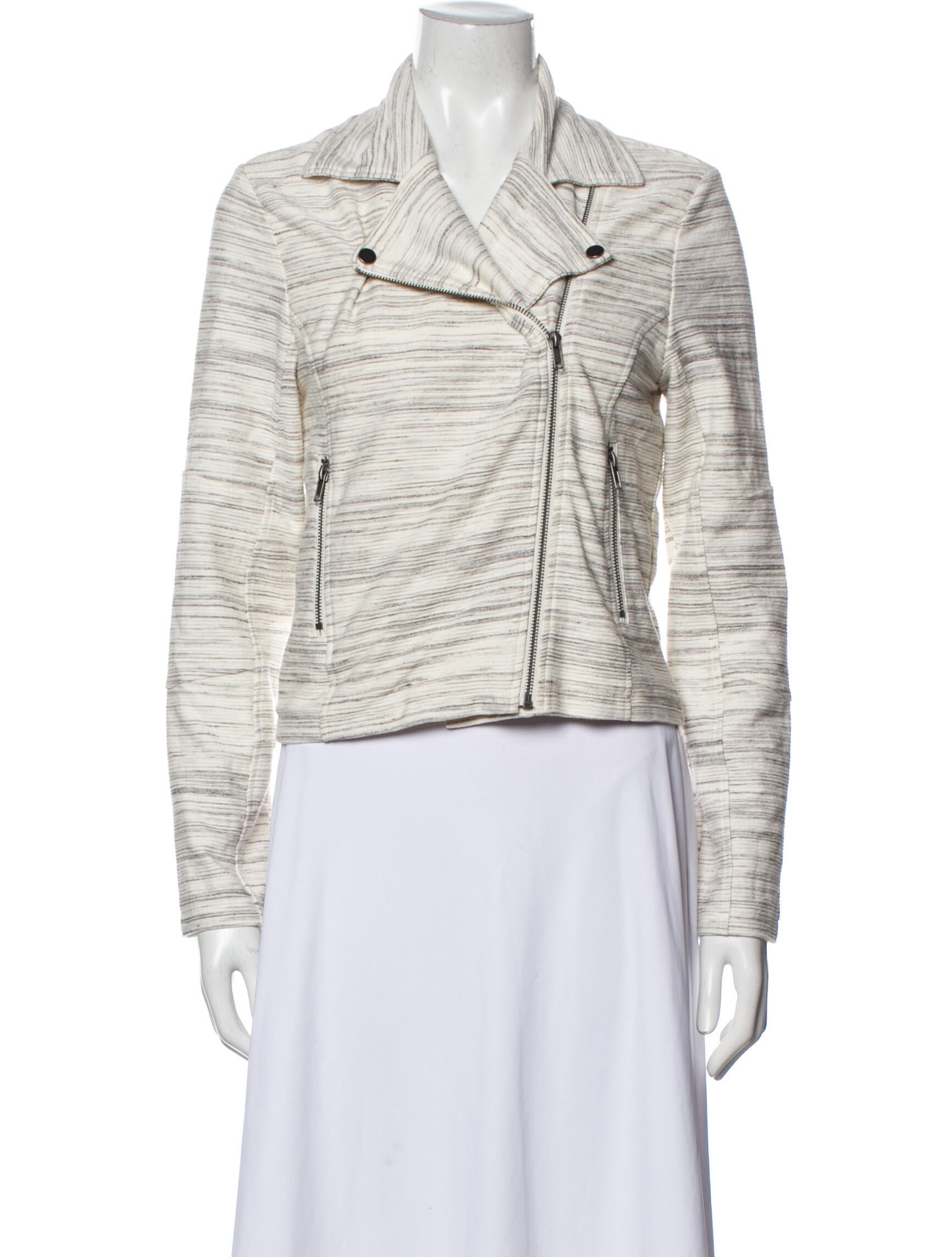 Cupcakes and Cashmere Striped Biker Jacket