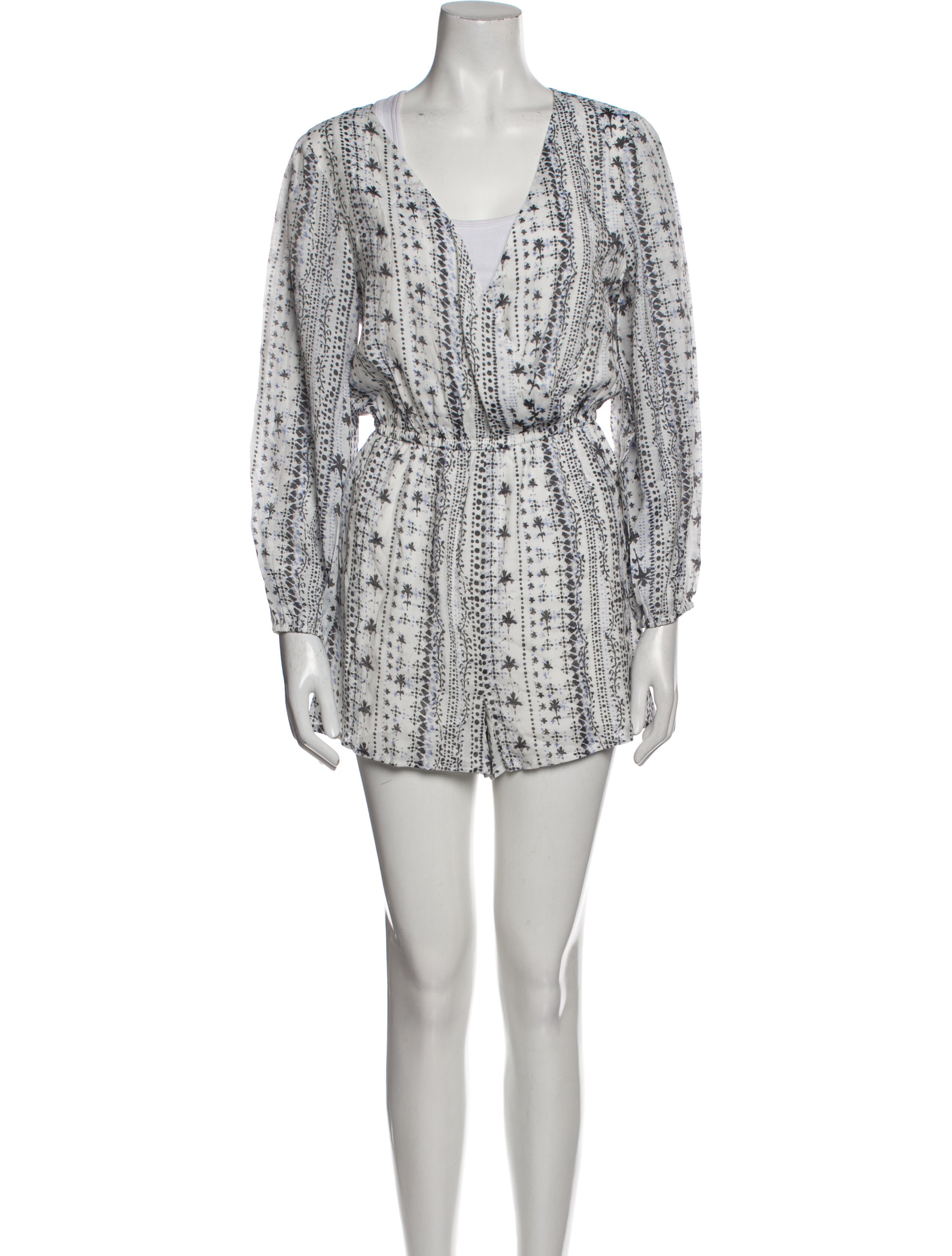 Cupcakes and Cashmere Printed V-Neck Romper