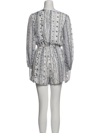 Cupcakes and Cashmere Printed V-Neck Romper