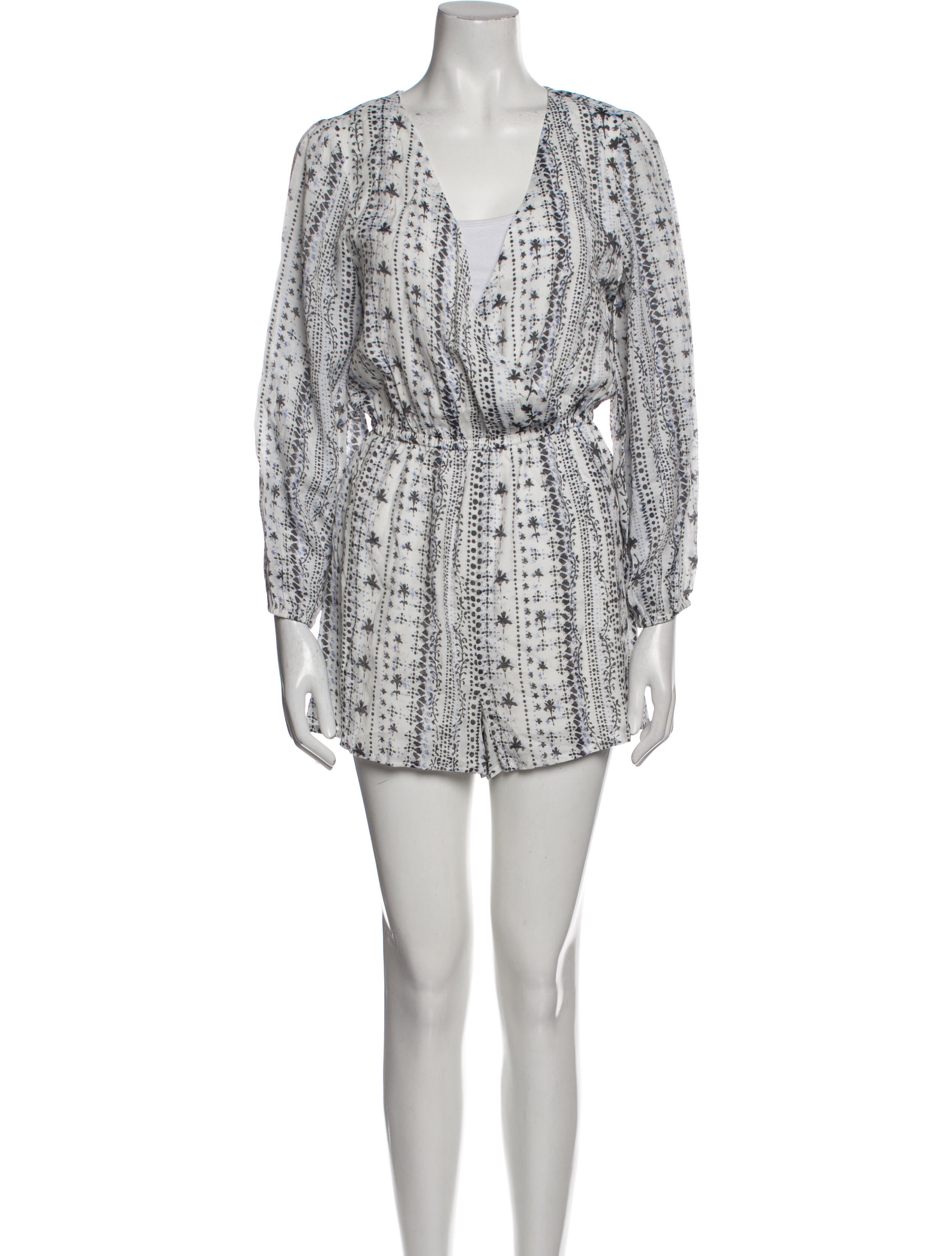 Cupcakes and Cashmere Printed V-Neck Romper