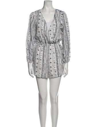 Cupcakes and Cashmere Printed V-Neck Romper