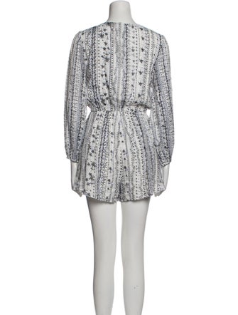 Cupcakes and Cashmere Printed V-Neck Romper