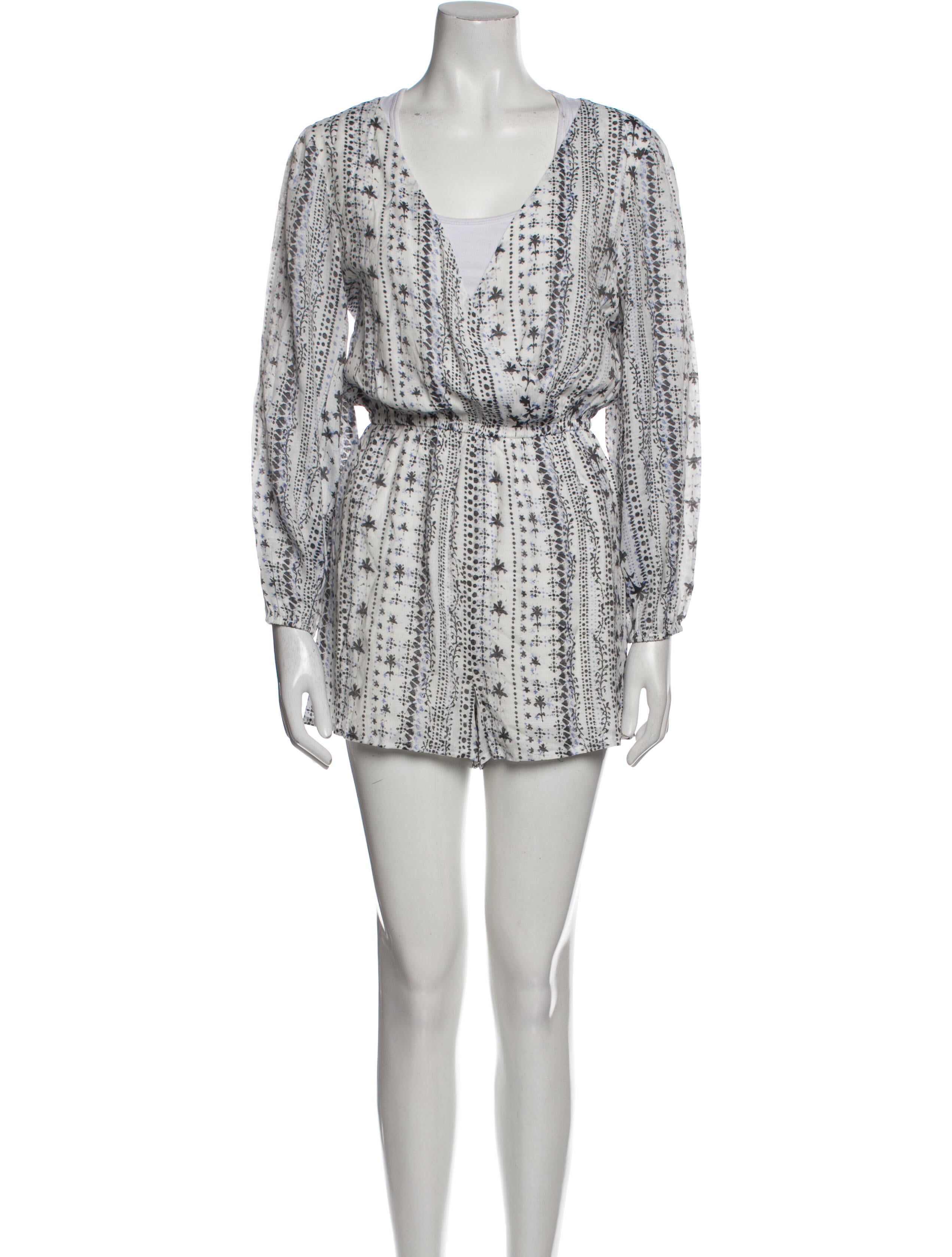 Cupcakes and Cashmere Printed V-Neck Romper