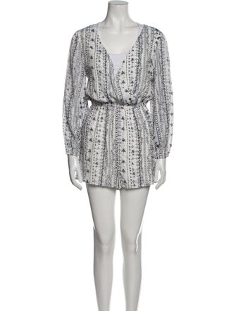 Cupcakes and Cashmere Printed V-Neck Romper