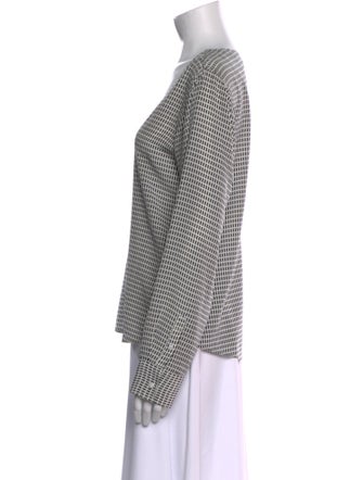 Charlotte Gainsbourg x Current/Elliott Silk Plaid Print Blouse