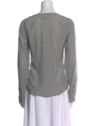 Charlotte Gainsbourg x Current/Elliott Silk Plaid Print Blouse