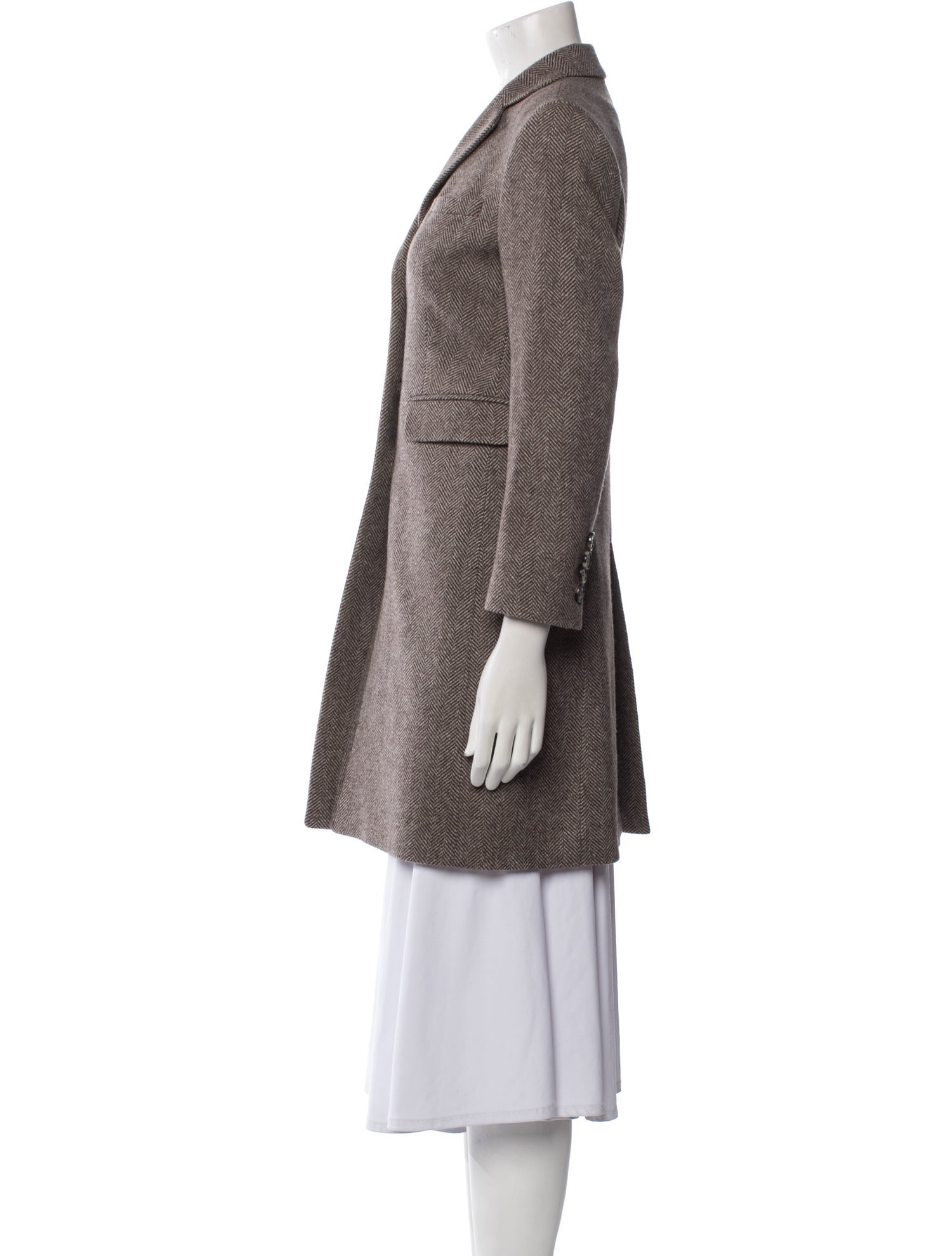 Curling Wool Tweed Pattern Blazer