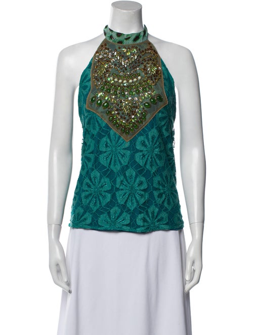 Custo Barcelona Printed Halterneck Blouse