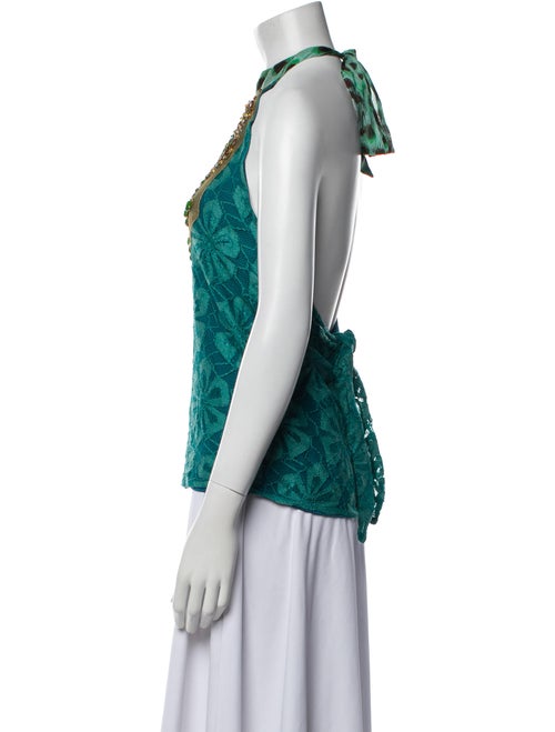 Custo Barcelona Printed Halterneck Blouse