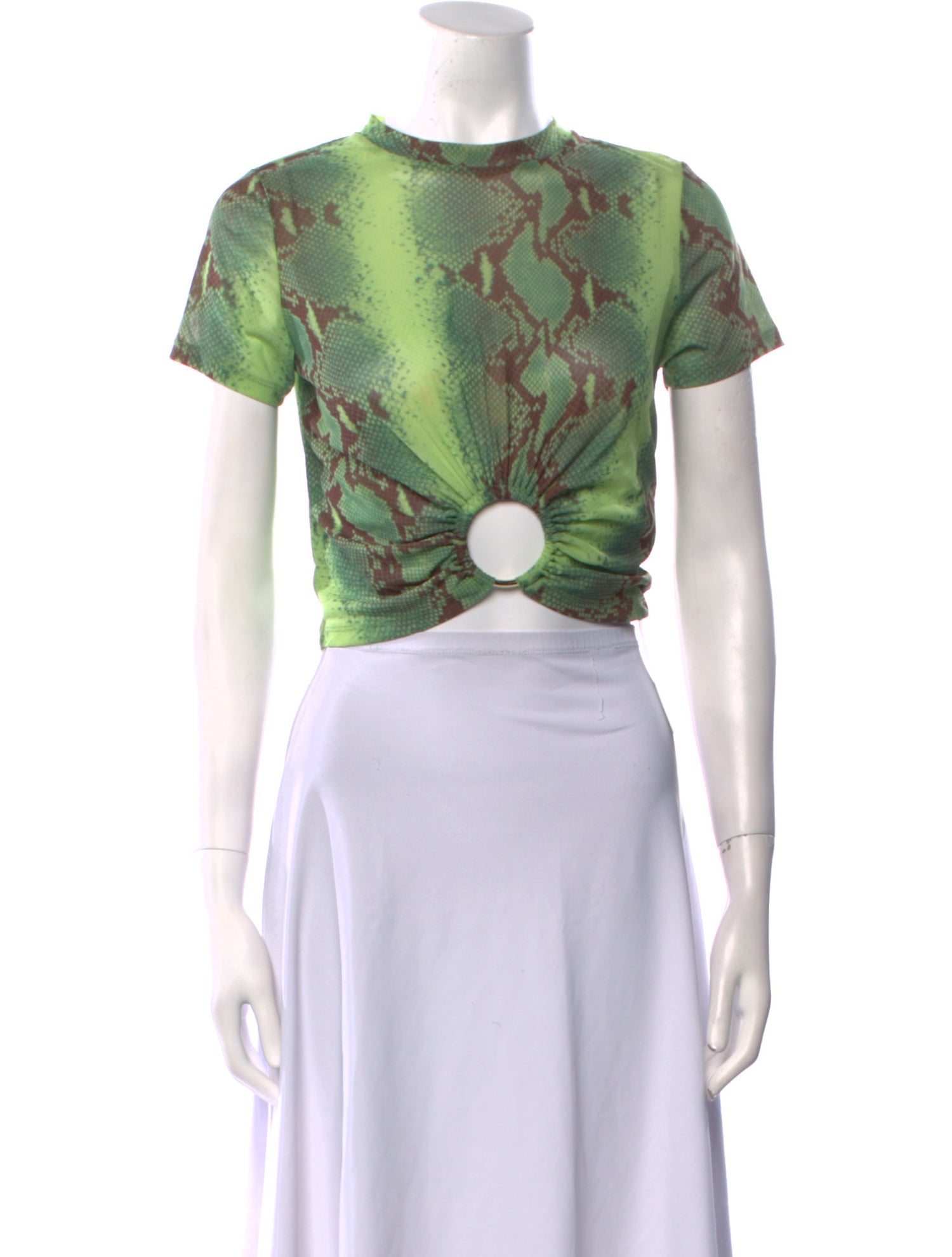 Cult Gaia x Bratz Animal Print Crew Neck Crop Top