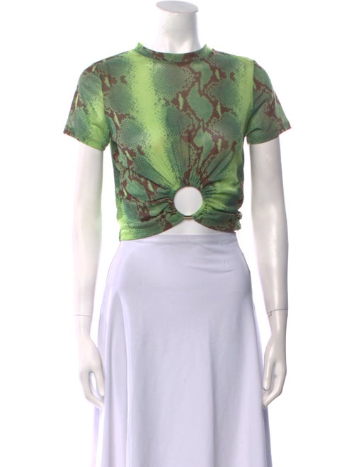 Cult Gaia x Bratz Animal Print Crew Neck Crop Top