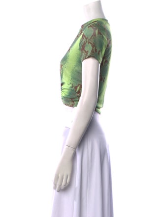 Cult Gaia x Bratz Animal Print Crew Neck Crop Top