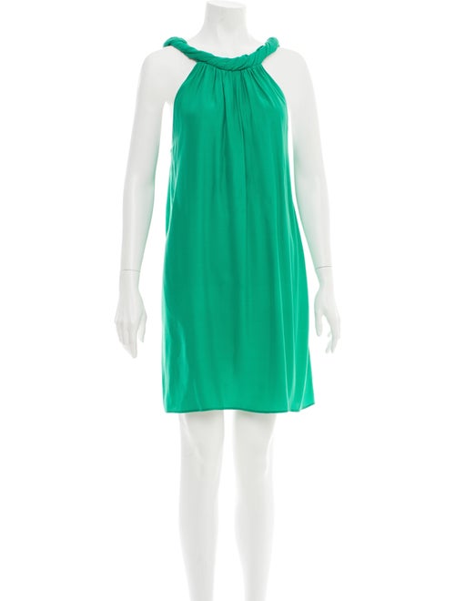 Christopher Deane Silk Mini Dress Green