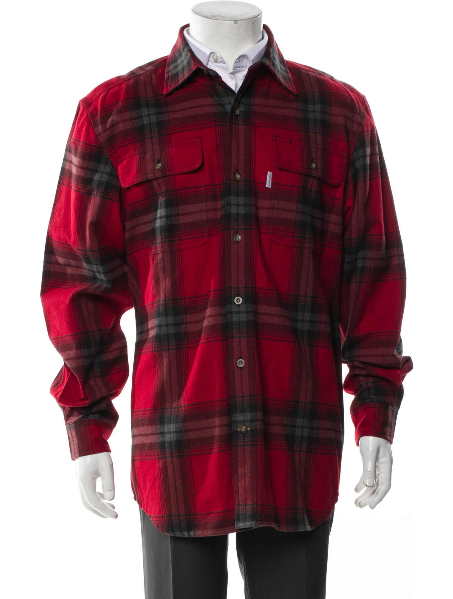 Carhartt Work in Progress Plaid Print Trucker Jacket