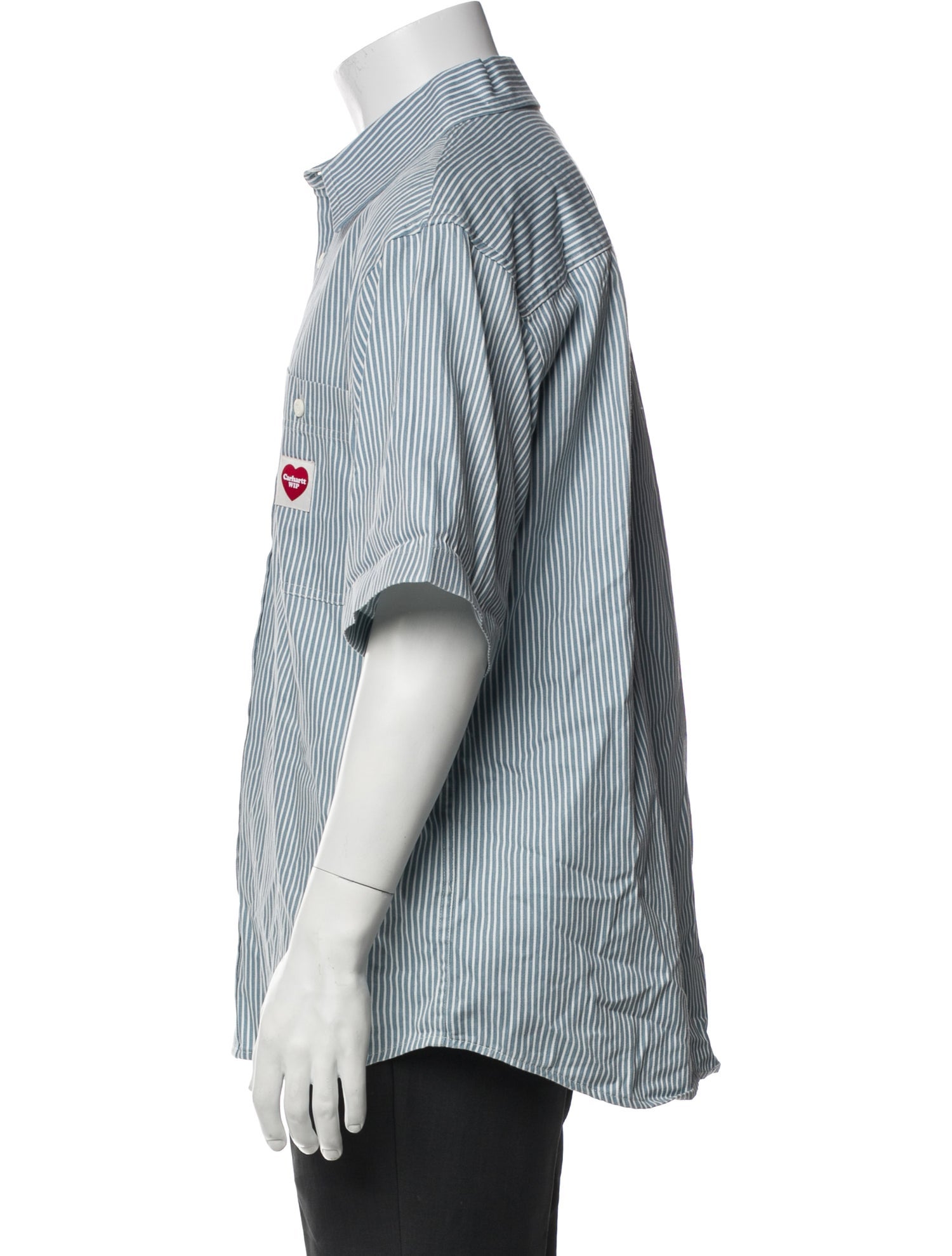 Carhartt Work in Progress Striped Short Sleeve Denim Shirt