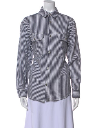 Carhartt Work in Progress Striped Long Sleeve Button-Up Top