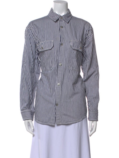 Carhartt Work in Progress Striped Long Sleeve Button-Up Top