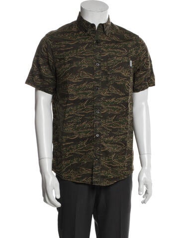Carhartt Work in Progress Casual Shirts Camouflage Print Short Sleeve Shirt S