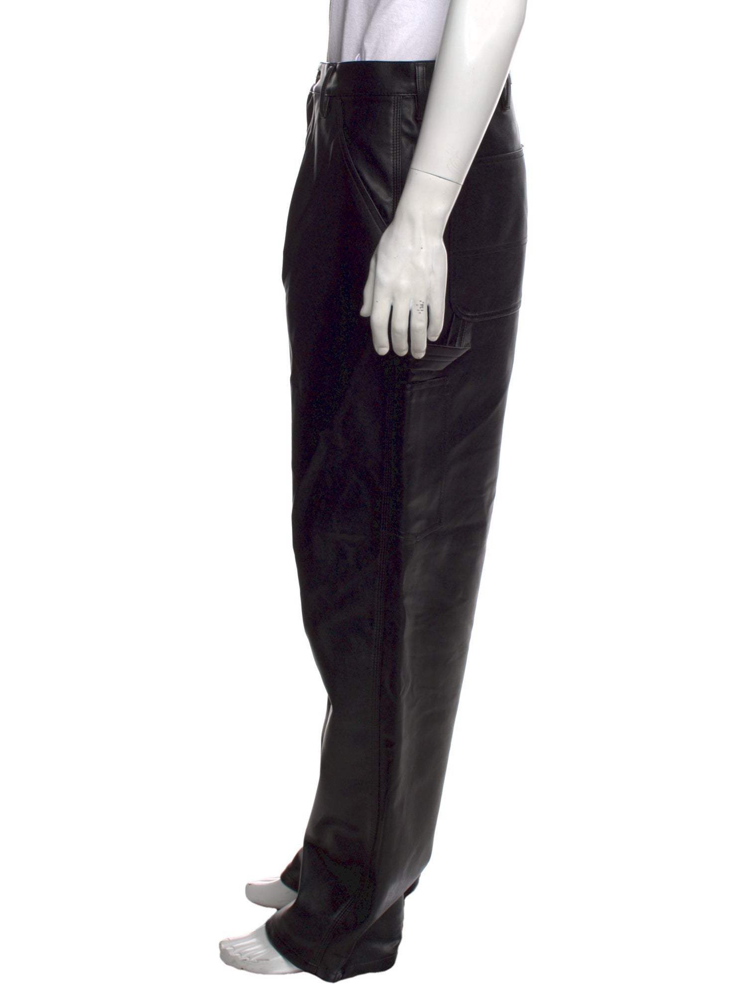 Prada Bootcut Leather Pants - 10