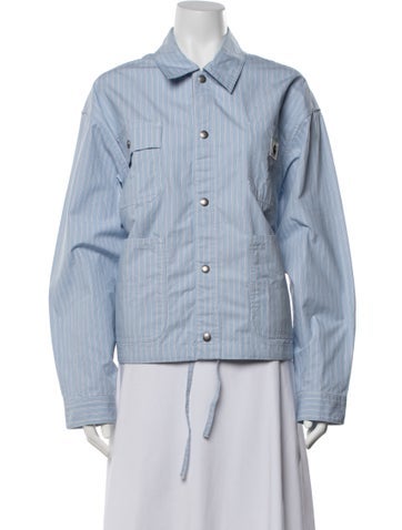Pre-owned Carhartt Striped Jacket In Blue