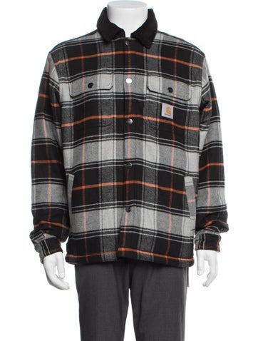 Pre-owned Carhartt Plaid Print Jacket W/ Tags In Black