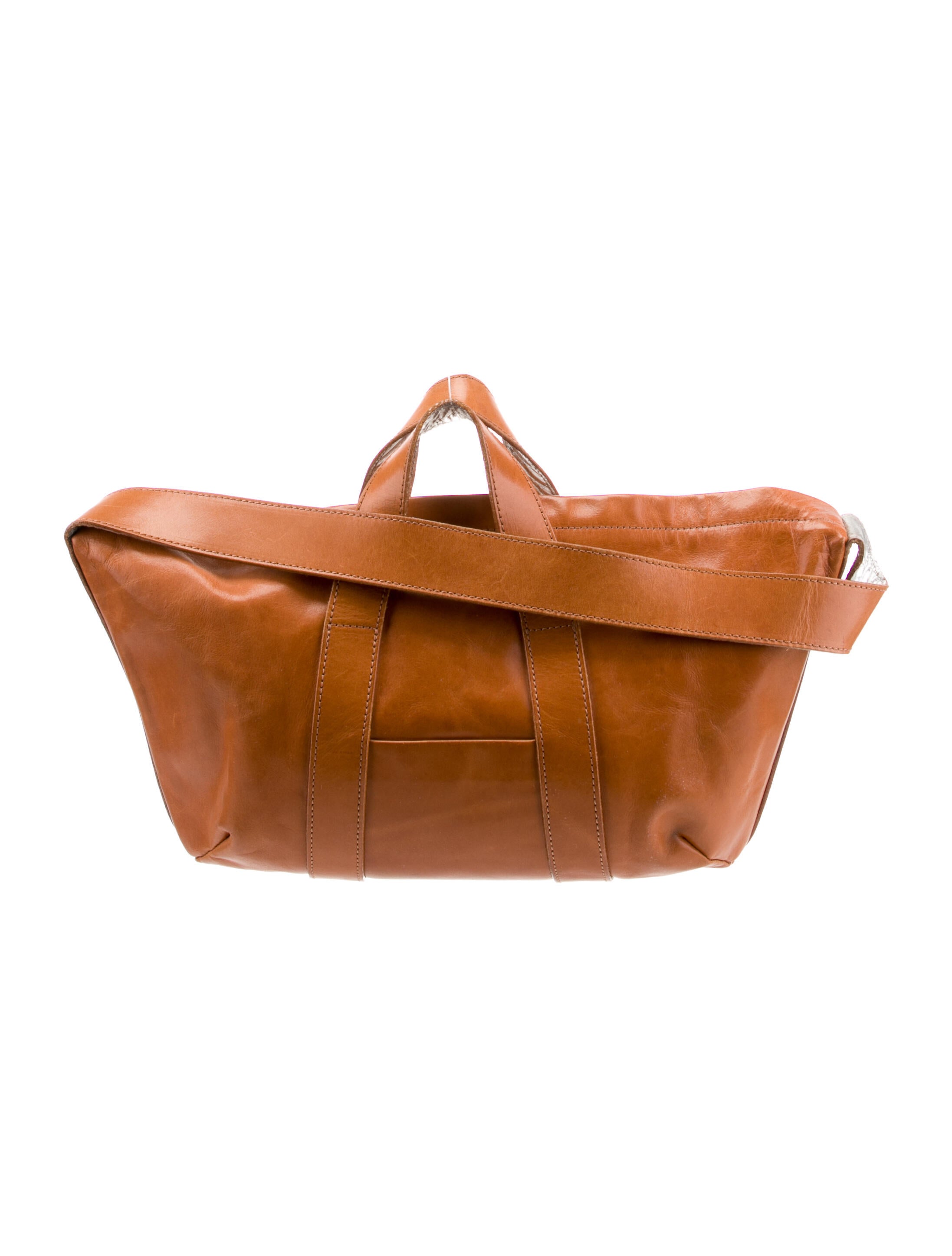 Cosmic Wonder Light Source Leather Tote Bag - Brown Totes 