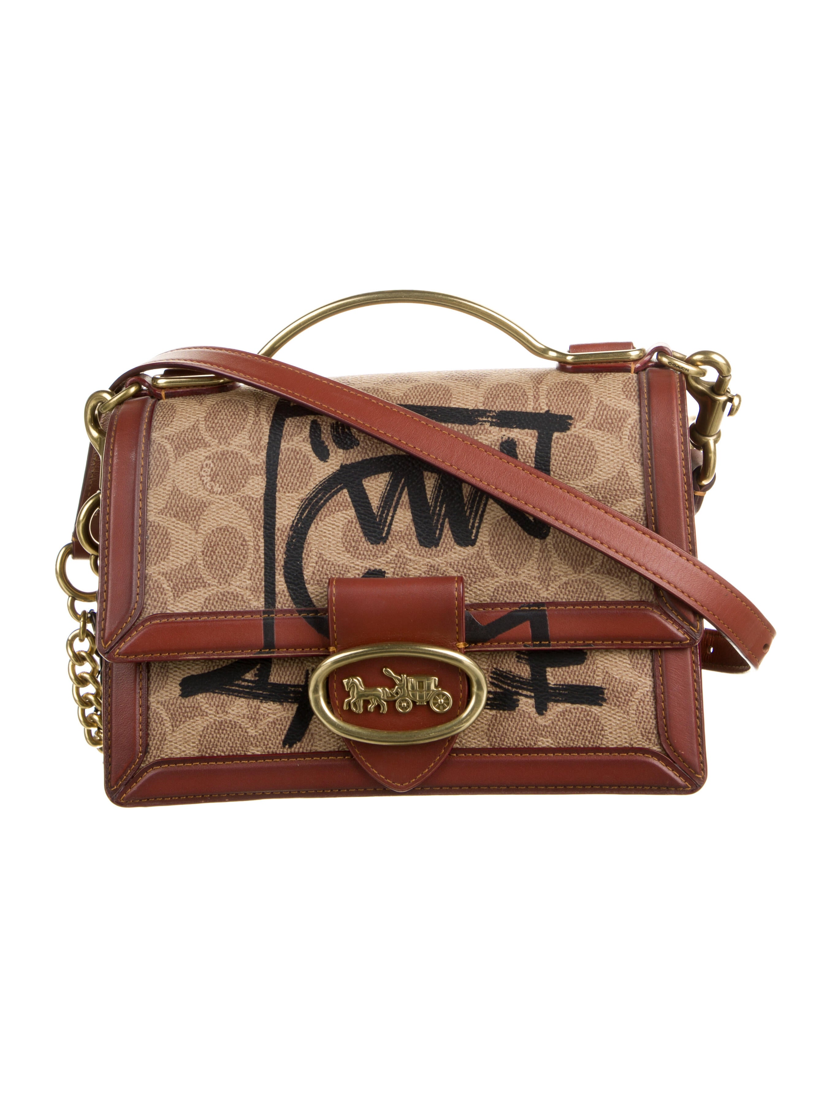 Coach x Guang Yu Riley Top Handle 22 - Brown Crossbody Bags