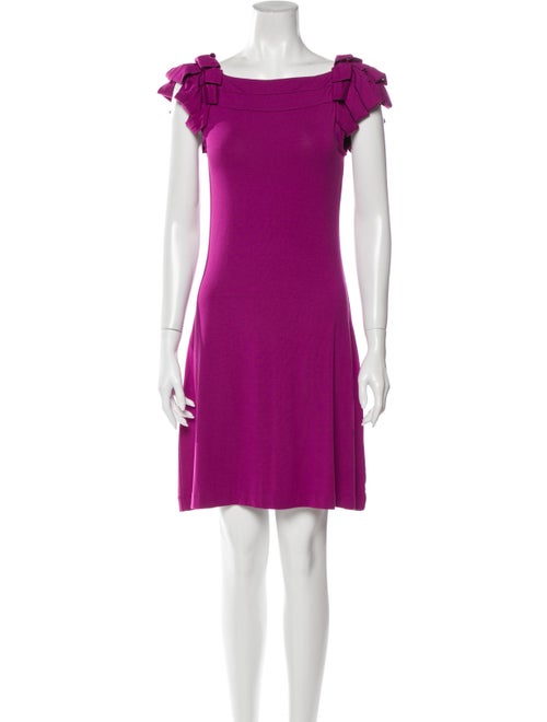 Cynthia Rowley Ruffle-Accented Mini Dress Magenta