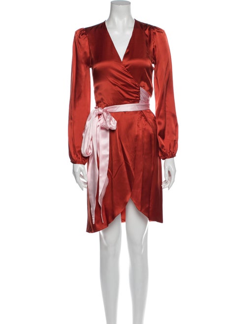 Cynthia Rowley Silk Knee-Length Dress Orange