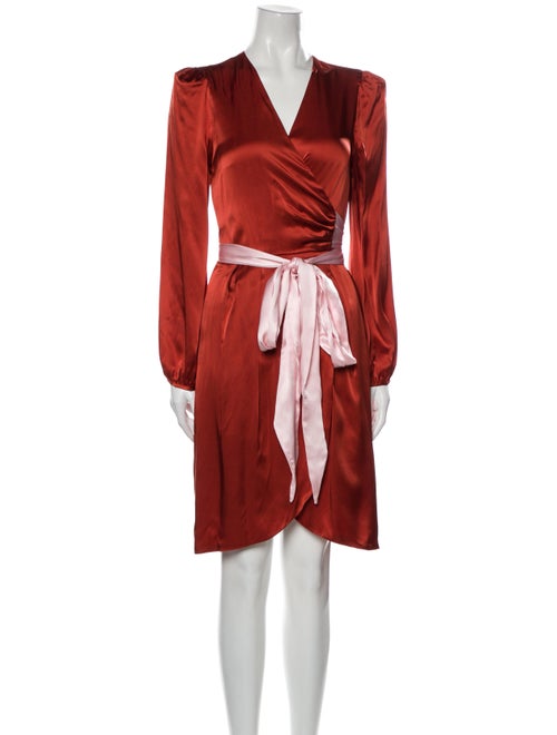 Cynthia Rowley Silk Knee-Length Dress Orange