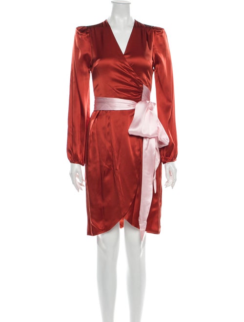 Cynthia Rowley Silk Knee-Length Dress Orange