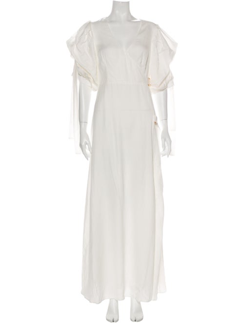 Cynthia Rowley V-Neck Long Dress w/ Tags White