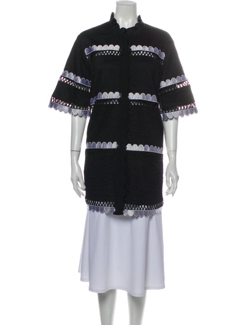 Cynthia Rowley Printed Cape Black