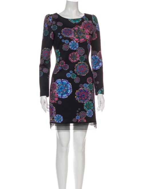 Cynthia Rowley Floral Print Mini Dress Black